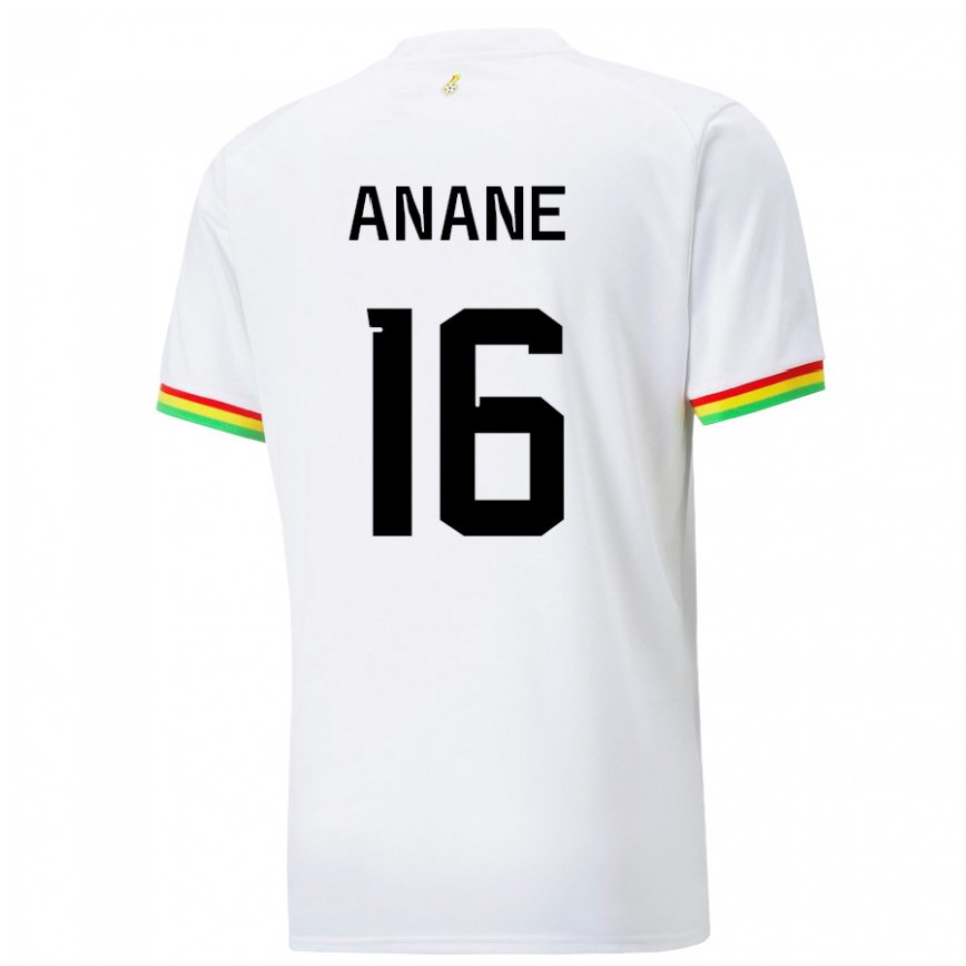 Kinder Ghanaische Vincent Anane #16 Weiß Heimtrikot Trikot 22-24 Luxemburg