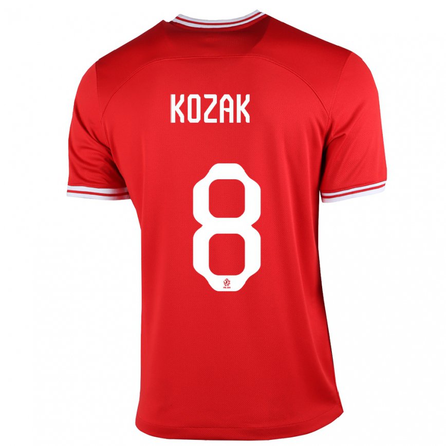 Kinder Polnische Kinga Kozak #8 Rot Auswärtstrikot Trikot 22-24 Luxemburg