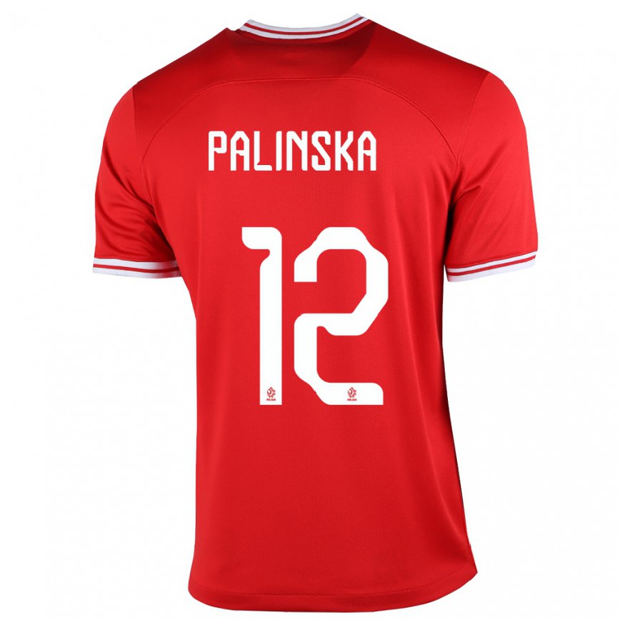 Kinder Polnische Anna Palinska #12 Rot Auswärtstrikot Trikot 22-24 Luxemburg