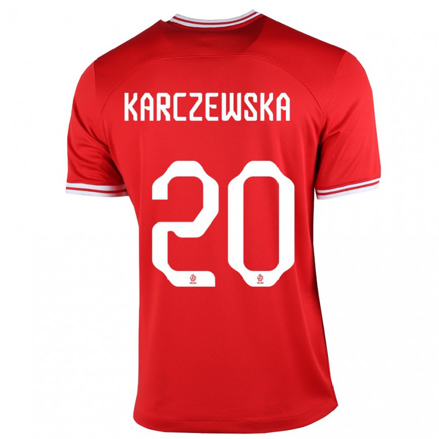 Kinder Polnische Nikola Karczewska #20 Rot Auswärtstrikot Trikot 22-24 Luxemburg