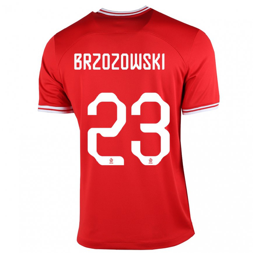 Kinder Polnische Milosz Brzozowski #23 Rot Auswärtstrikot Trikot 22-24 Luxemburg