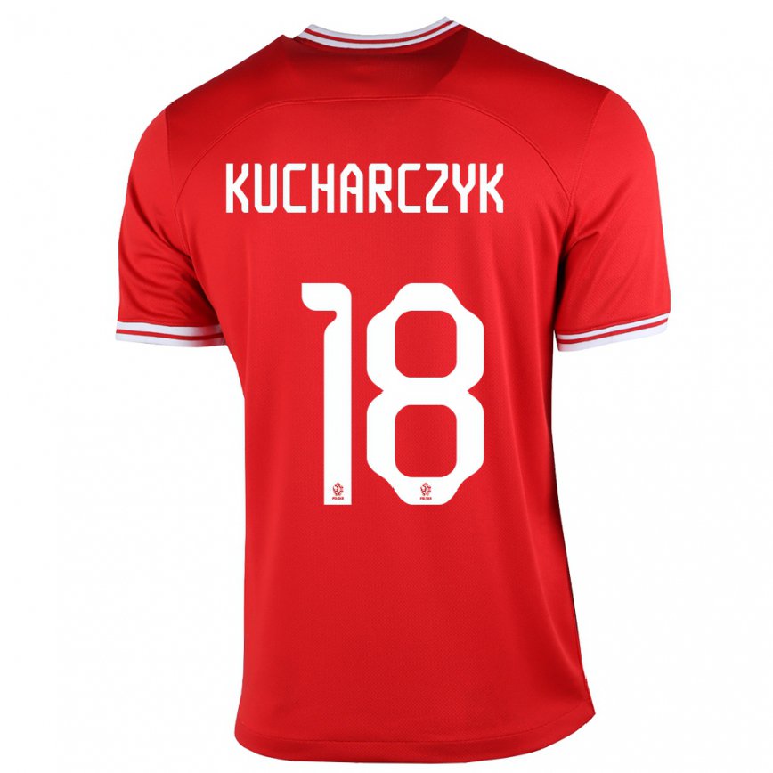 Kinder Polnische Filip Kucharczyk #18 Rot Auswärtstrikot Trikot 22-24 Luxemburg