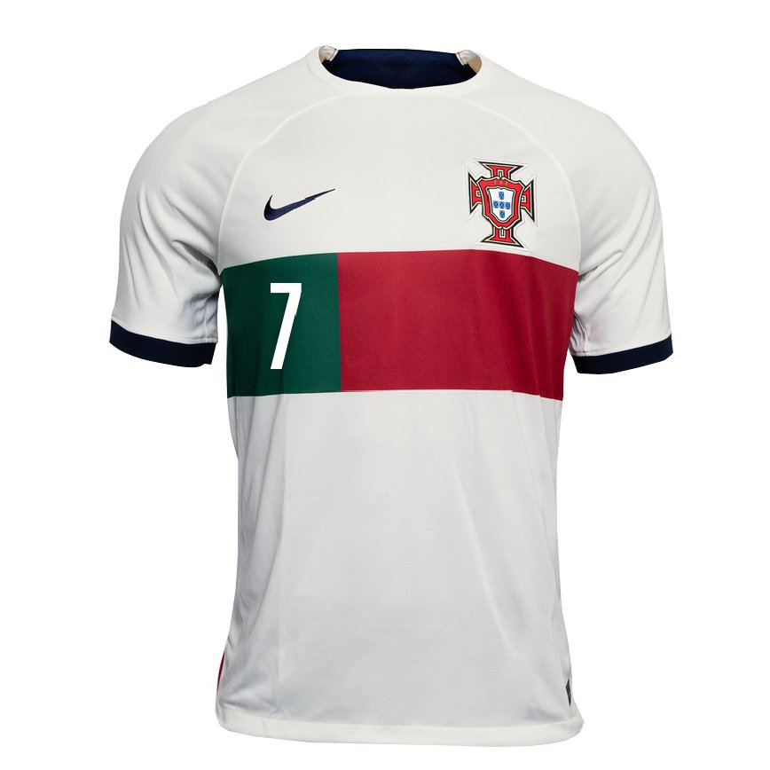 Kinder Portugiesische Fabio Carvalho #7 Weiß Auswärtstrikot Trikot 22-24 Luxemburg