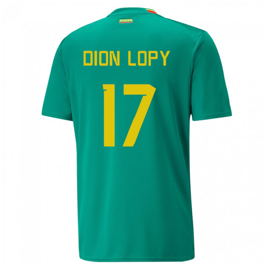 Kinder Senegalesische Dion Lopy #17 Grün Auswärtstrikot Trikot 22-24 Luxemburg