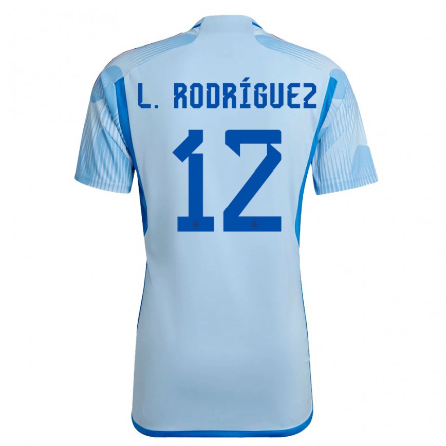 Kinder Spanische Lucia Rodriguez #12 Himmelblau Auswärtstrikot Trikot 22-24 Luxemburg
