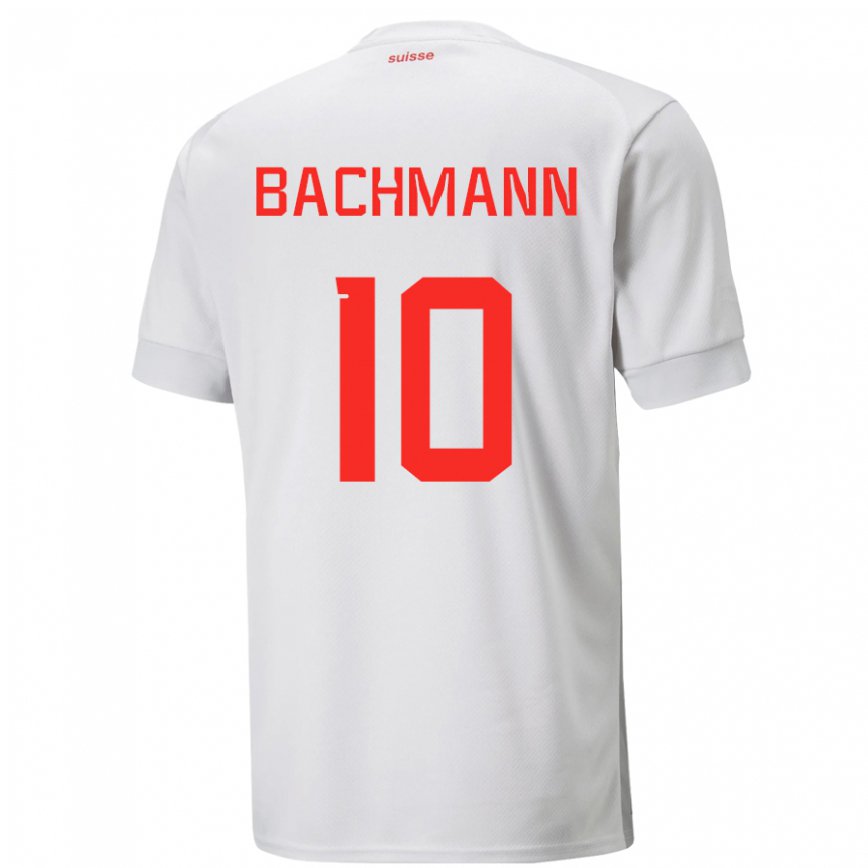 Kinder Schweizer Ramona Bachmann #10 Weiß Auswärtstrikot Trikot 22-24 Luxemburg