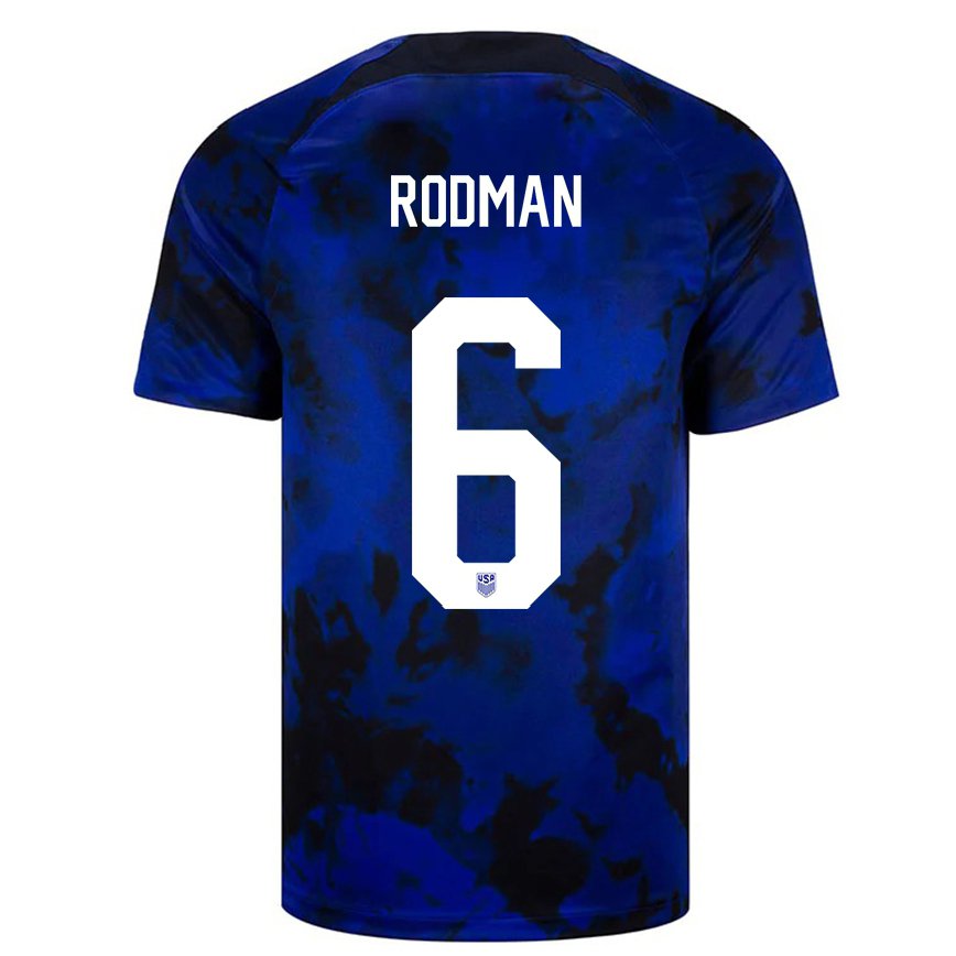Kinder Us-amerikanische Trinity Rodman #6 Königsblau Auswärtstrikot Trikot 22-24 Luxemburg
