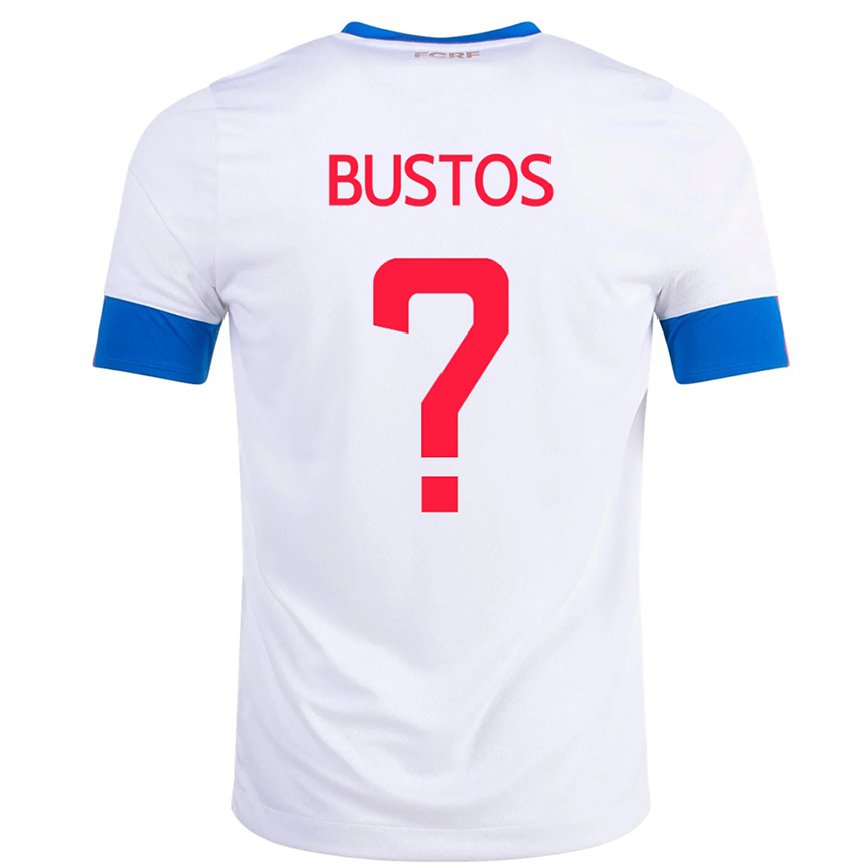Kinder Costa-ricanische Roy Bustos #0 Weiß Auswärtstrikot Trikot 22-24 Luxemburg