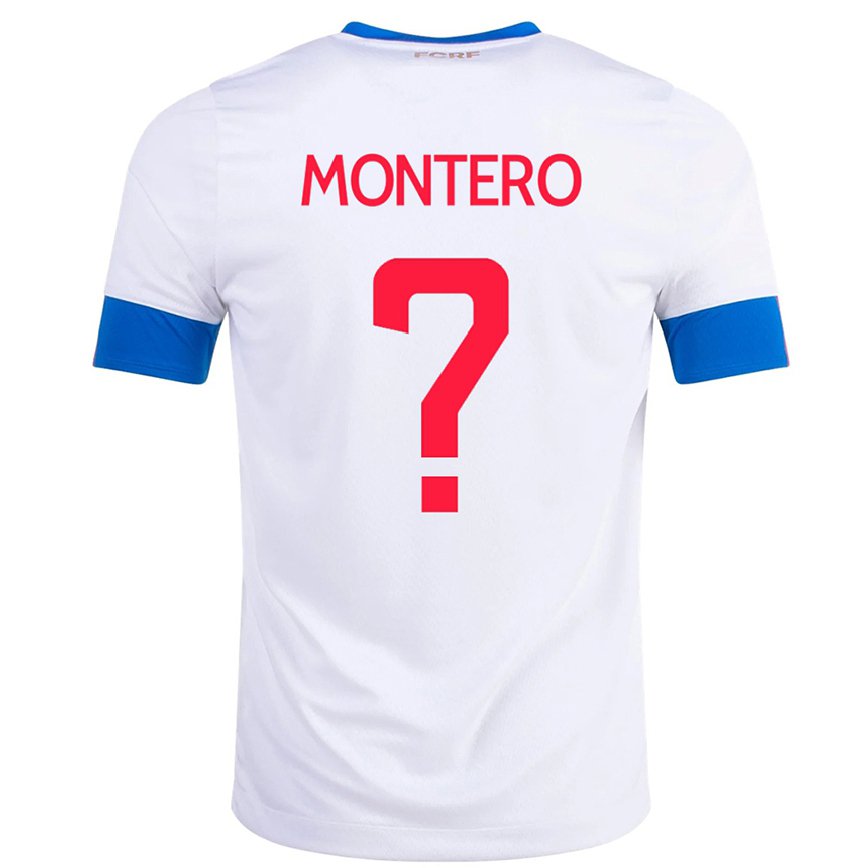 Kinder Costa-ricanische Claudio Montero #0 Weiß Auswärtstrikot Trikot 22-24 Luxemburg