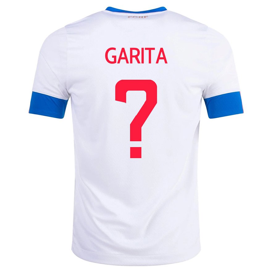Kinder Costa-ricanische Emmanuel Garita #0 Weiß Auswärtstrikot Trikot 22-24 Luxemburg