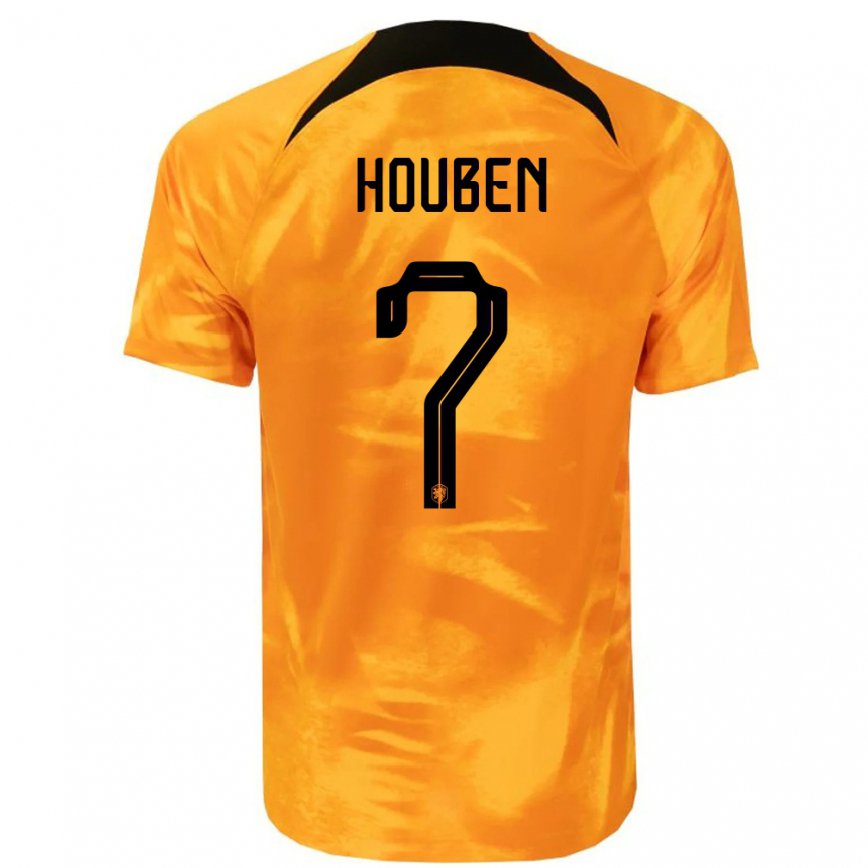 Herren Niederländische Iggy Houben #7 Laser-orange Heimtrikot Trikot 22-24 Luxemburg