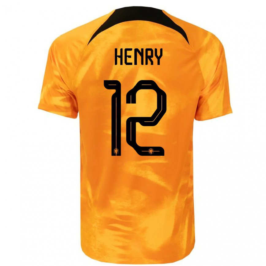 Herren Niederländische Alvaro Henry #12 Laser-orange Heimtrikot Trikot 22-24 Luxemburg