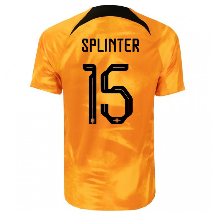 Herren Niederländische Ilias Splinter #15 Laser-orange Heimtrikot Trikot 22-24 Luxemburg