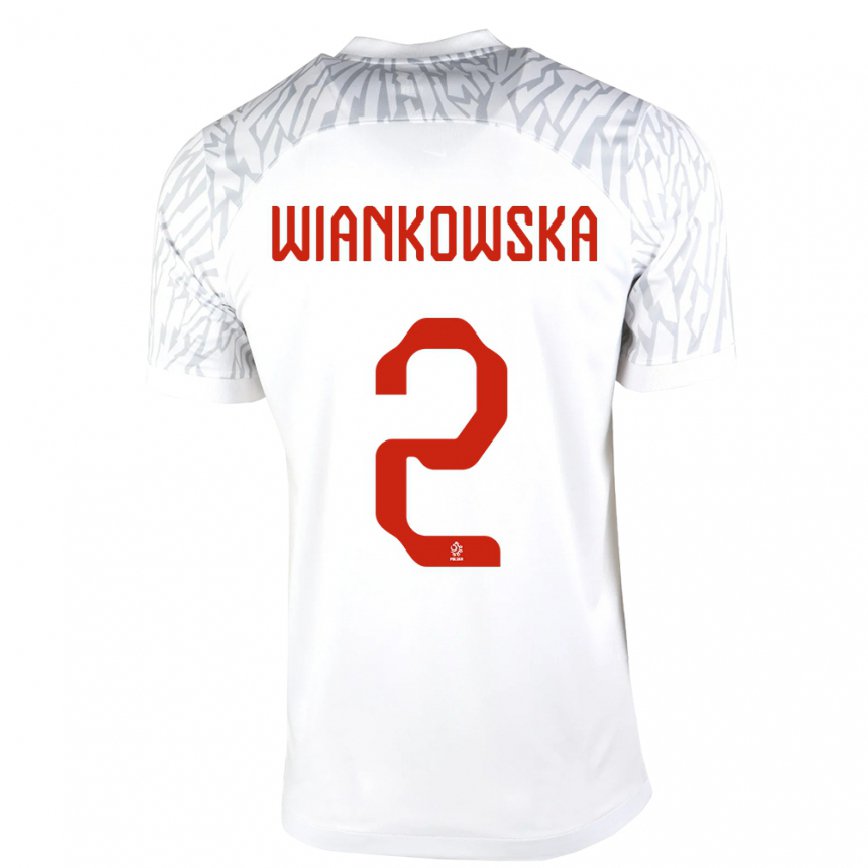 Herren Polnische Martyna Wiankowska #2 Weiß Heimtrikot Trikot 22-24 Luxemburg