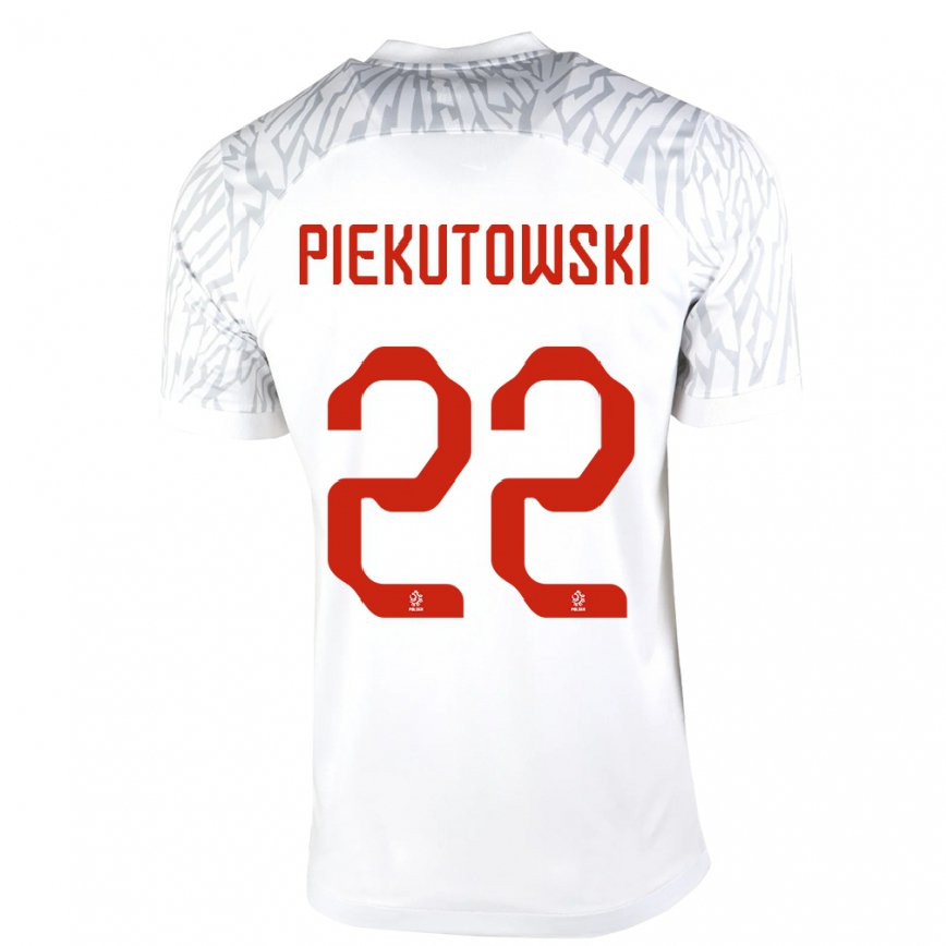 Herren Polnische Milosz Piekutowski #22 Weiß Heimtrikot Trikot 22-24 Luxemburg