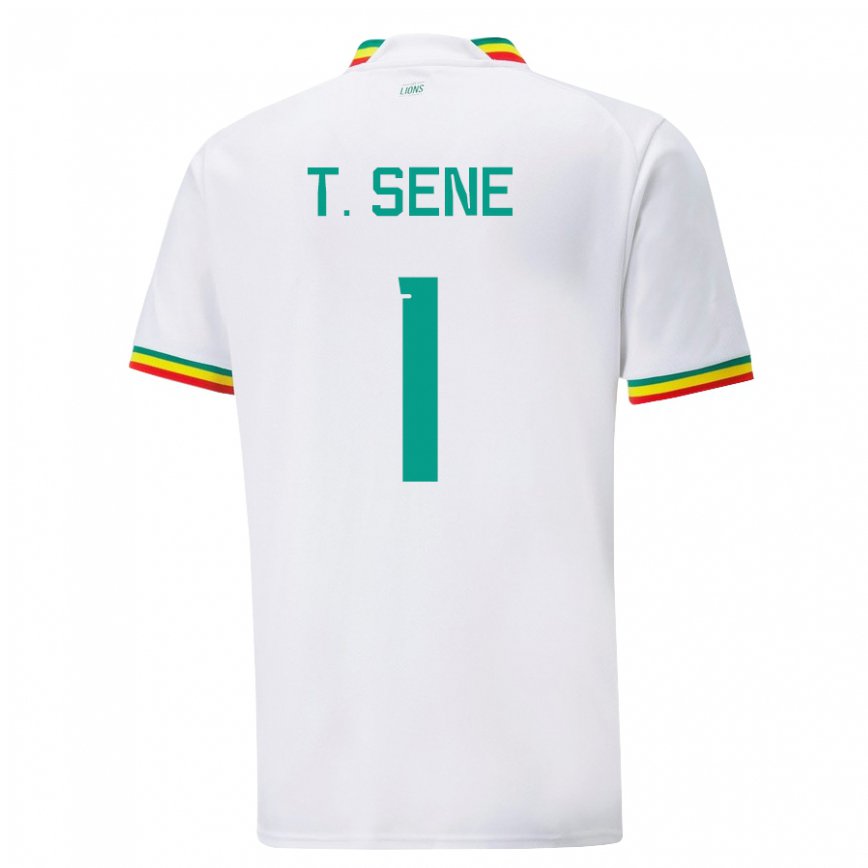 Herren Senegalesische Thiaba Gueye Sene #1 Weiß Heimtrikot Trikot 22-24 Luxemburg