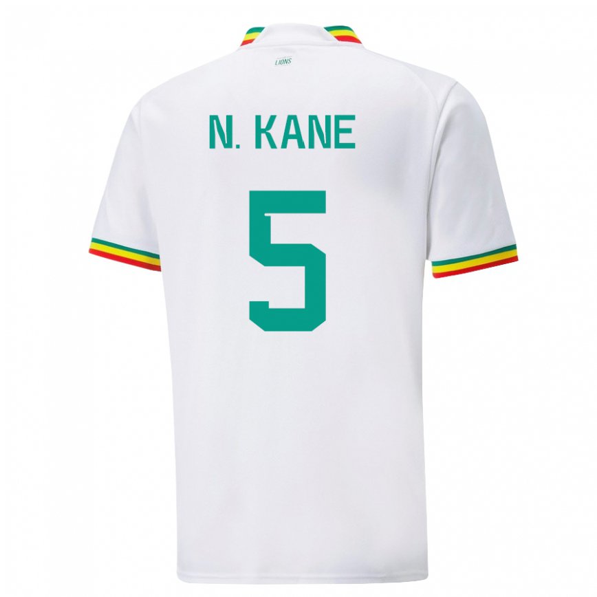 Herren Senegalesische Ndeye Ndiaye Kane #5 Weiß Heimtrikot Trikot 22-24 Luxemburg