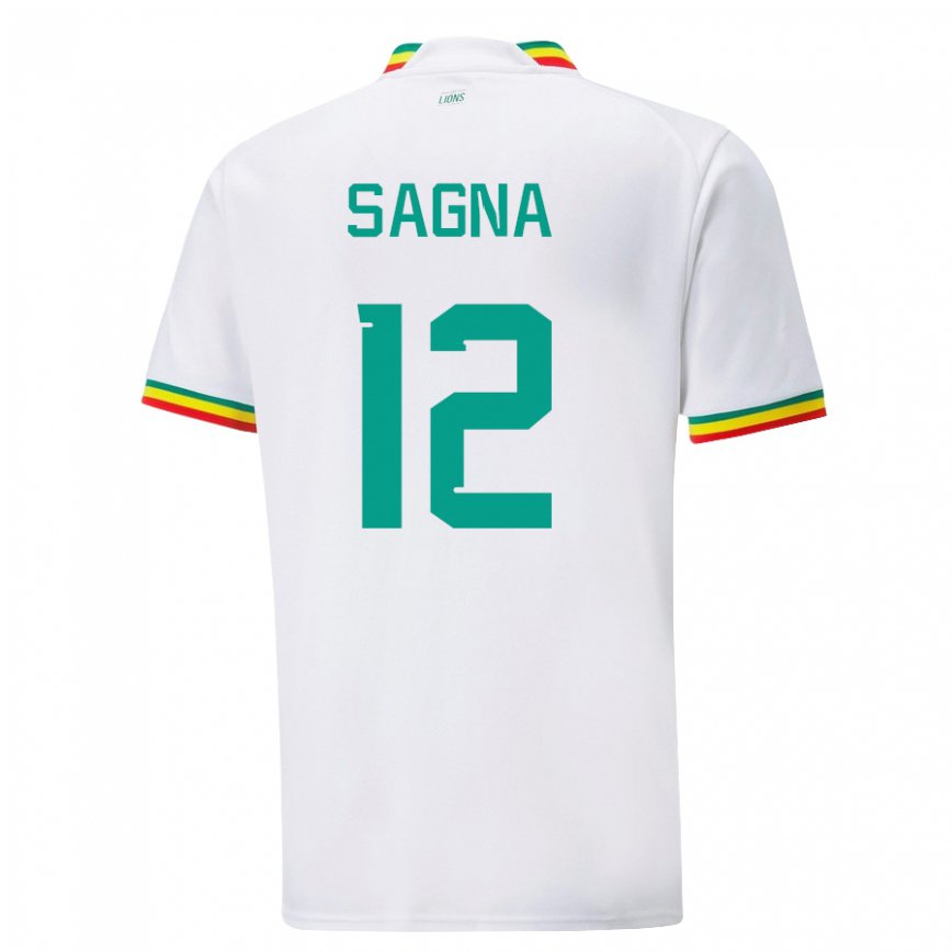 Herren Senegalesische Safietou Sagna #12 Weiß Heimtrikot Trikot 22-24 Luxemburg