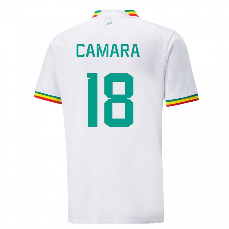Herren Senegalesische Meta Camara #18 Weiß Heimtrikot Trikot 22-24 Luxemburg