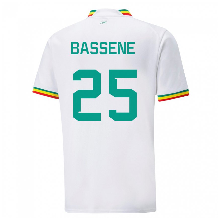 Herren Senegalesische Pascaline Bassene #25 Weiß Heimtrikot Trikot 22-24 Luxemburg