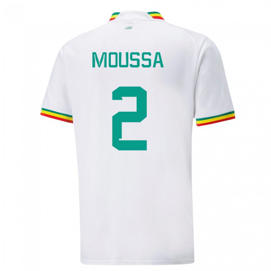 Herren Senegalesische Moussa N Diaye #2 Weiß Heimtrikot Trikot 22-24 Luxemburg
