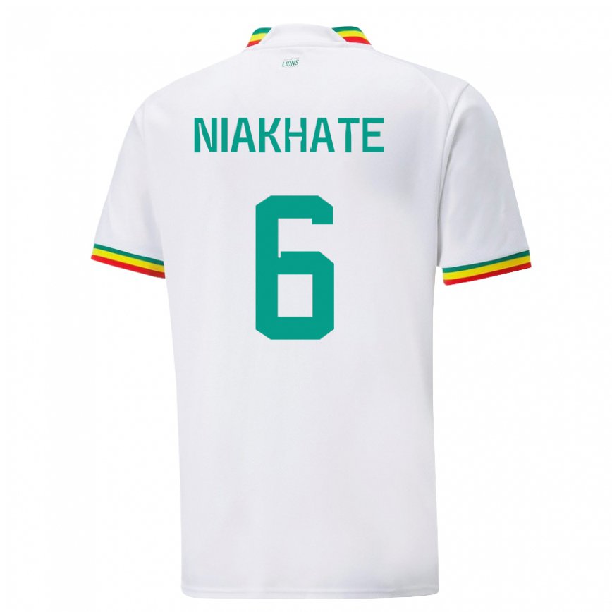 Herren Senegalesische Niakhate N Diaye #6 Weiß Heimtrikot Trikot 22-24 Luxemburg