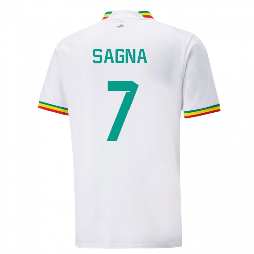 Herren Senegalesische Amadou Sagna #7 Weiß Heimtrikot Trikot 22-24 Luxemburg