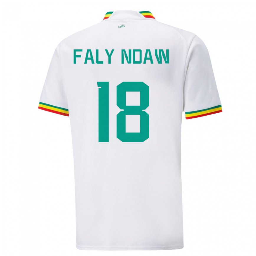 Herren Senegalesische Faly Ndaw #18 Weiß Heimtrikot Trikot 22-24 Luxemburg