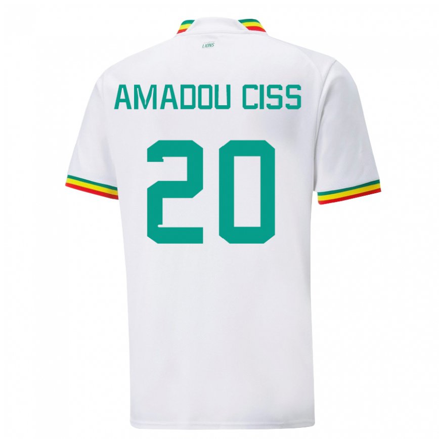 Herren Senegalesische Amadou Ciss #20 Weiß Heimtrikot Trikot 22-24 Luxemburg