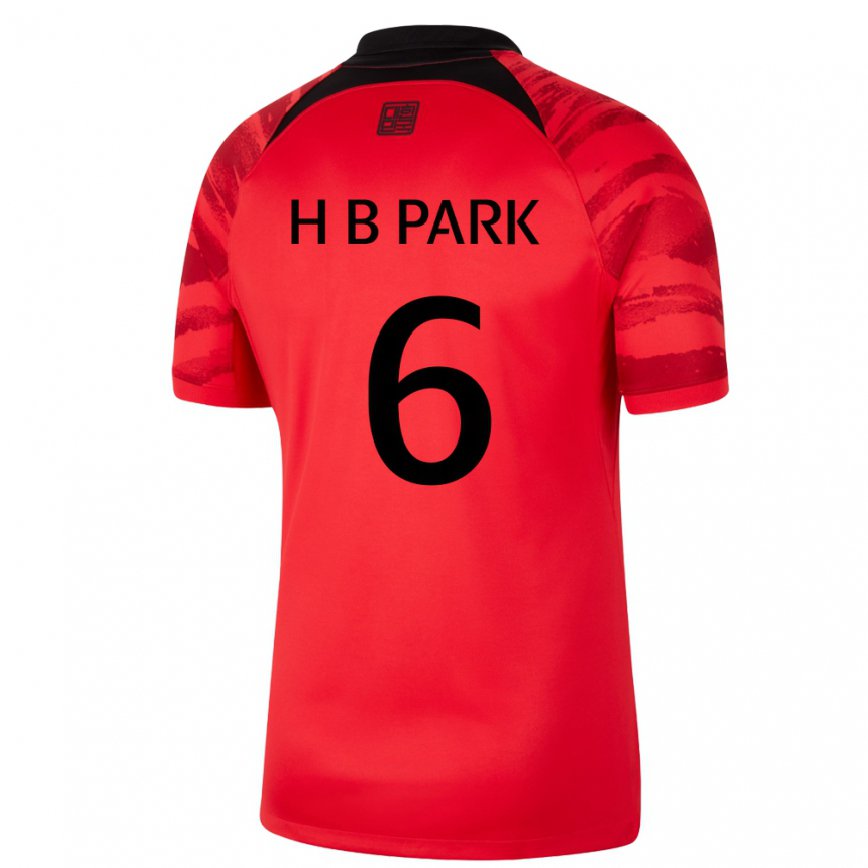 Herren Südkoreanische Park Hyeon Bin #6 Rot Schwarz Heimtrikot Trikot 22-24 Luxemburg