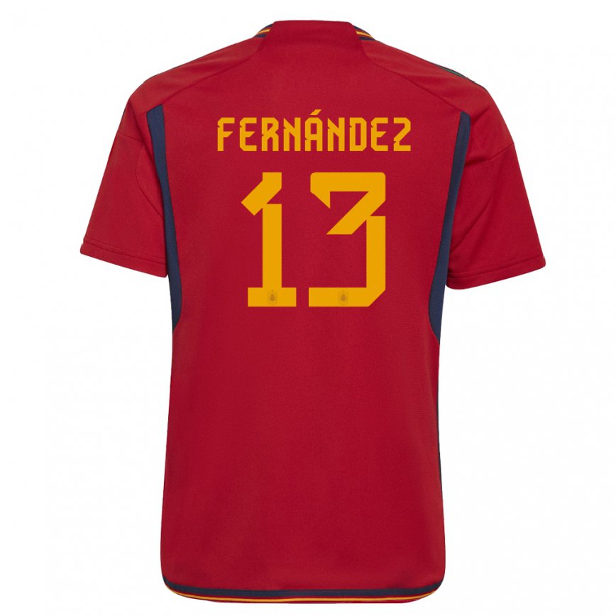 Herren Spanische Cesar Fernandez #13 Rot Heimtrikot Trikot 22-24 Luxemburg