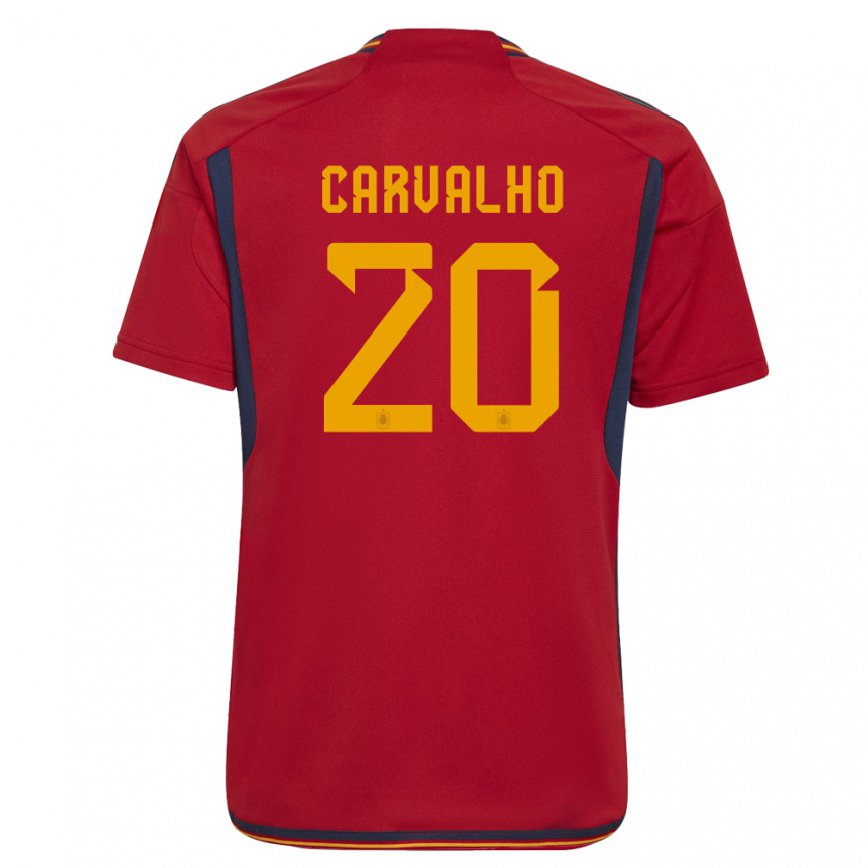 Herren Spanische Miguel Carvalho #20 Rot Heimtrikot Trikot 22-24 Luxemburg