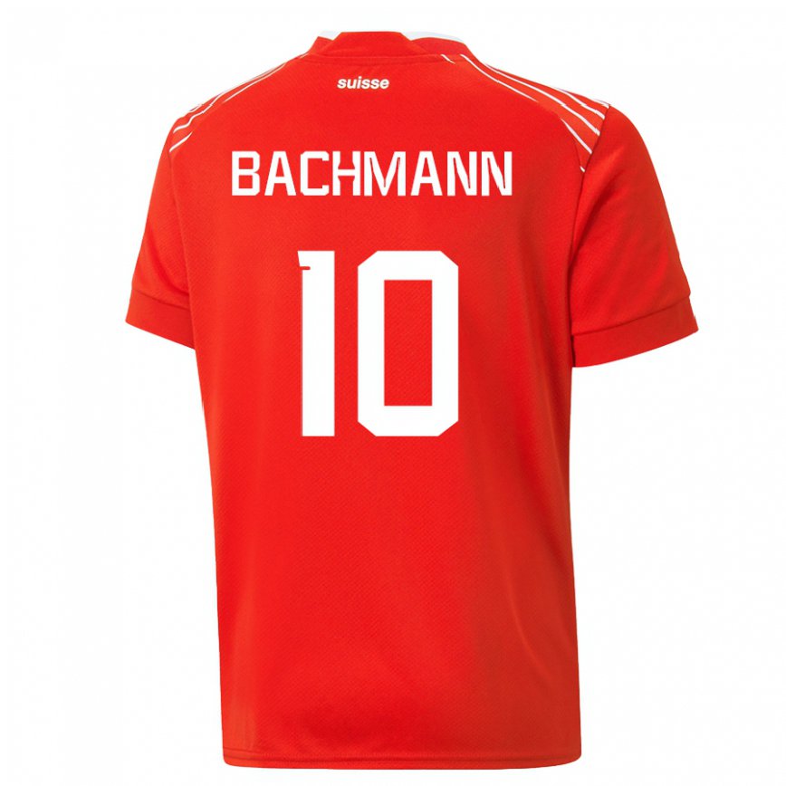 Herren Schweizer Ramona Bachmann #10 Rot Heimtrikot Trikot 22-24 Luxemburg