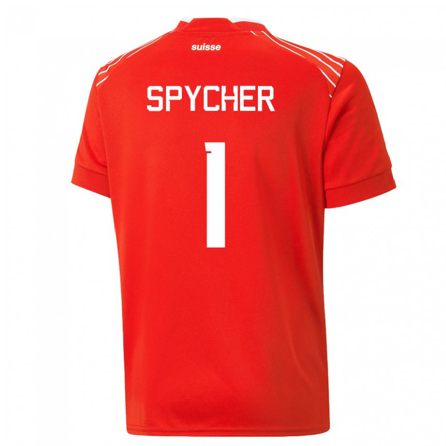 Herren Schweizer Tim Spycher #1 Rot Heimtrikot Trikot 22-24 Luxemburg
