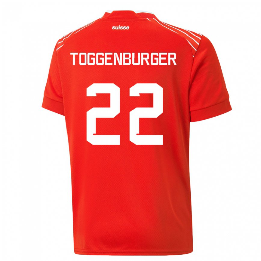 Herren Schweizer Nando Toggenburger #22 Rot Heimtrikot Trikot 22-24 Luxemburg