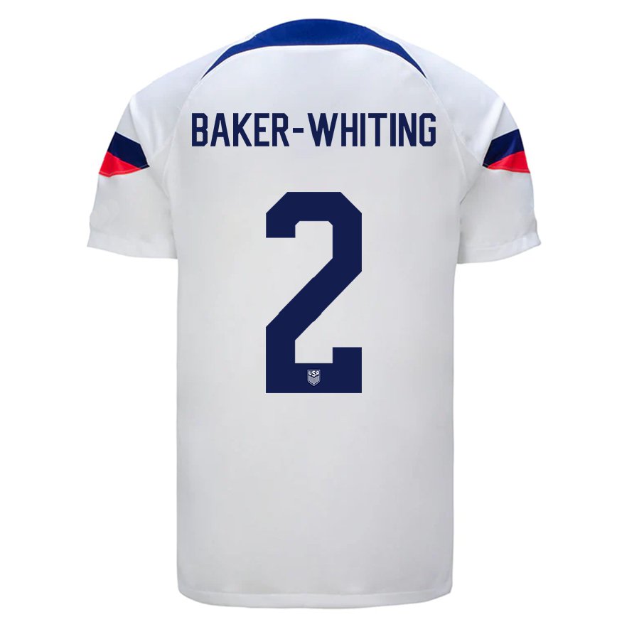 Herren Us-amerikanische Reed Baker Whiting #2 Weiß Heimtrikot Trikot 22-24 Luxemburg