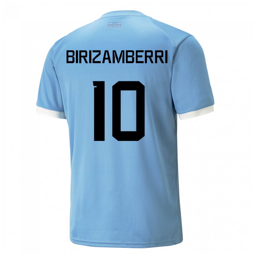 Herren Uruguayische Carolina Birizamberri #10 Blau Heimtrikot Trikot 22-24 Luxemburg