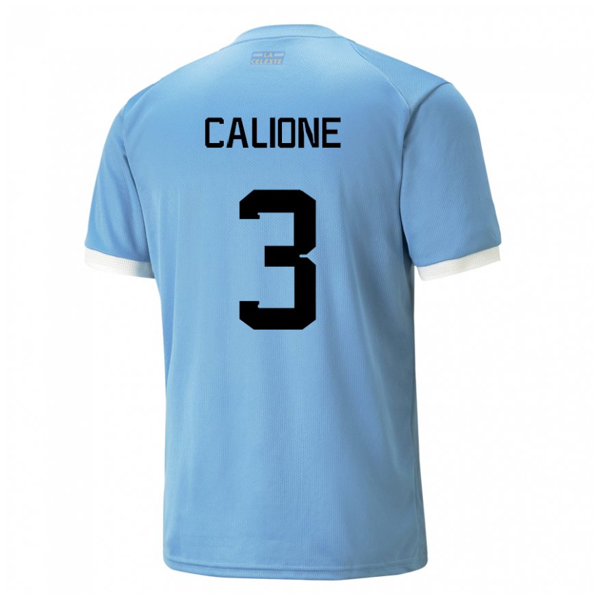 Herren Uruguayische Paolo Calione #3 Blau Heimtrikot Trikot 22-24 Luxemburg