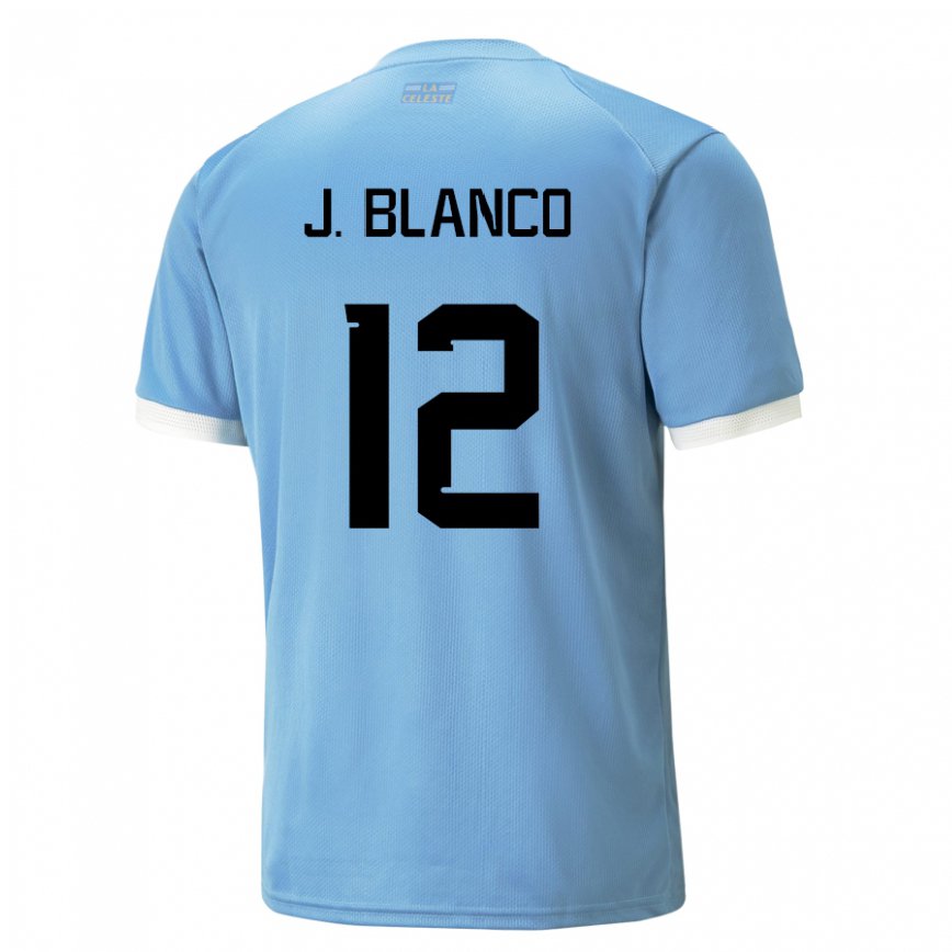 Herren Uruguayische Juan Ignacio Blanco #12 Blau Heimtrikot Trikot 22-24 Luxemburg