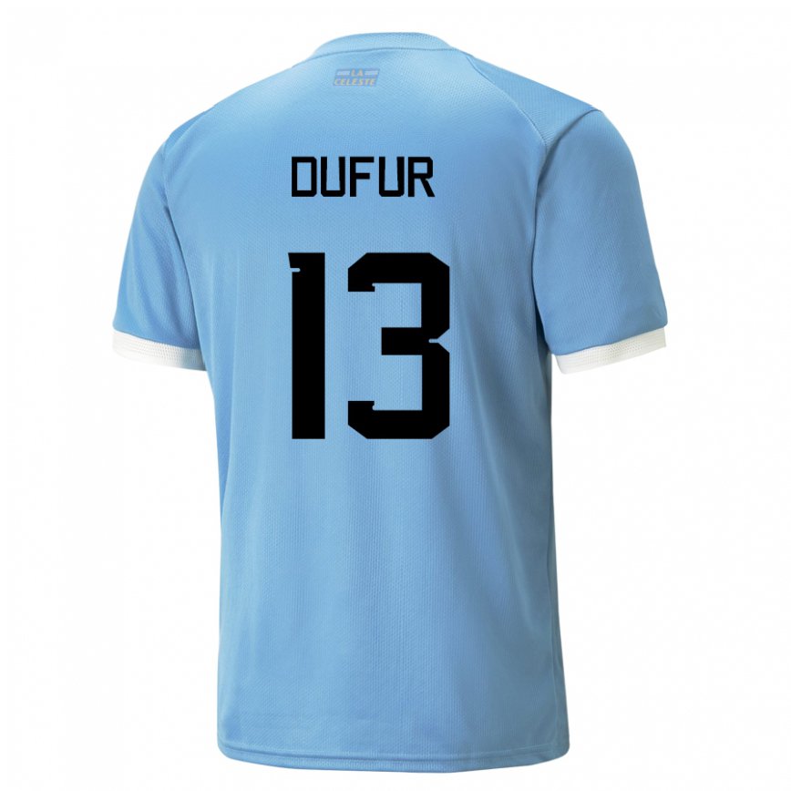 Herren Uruguayische Lautaro Dufur #13 Blau Heimtrikot Trikot 22-24 Luxemburg
