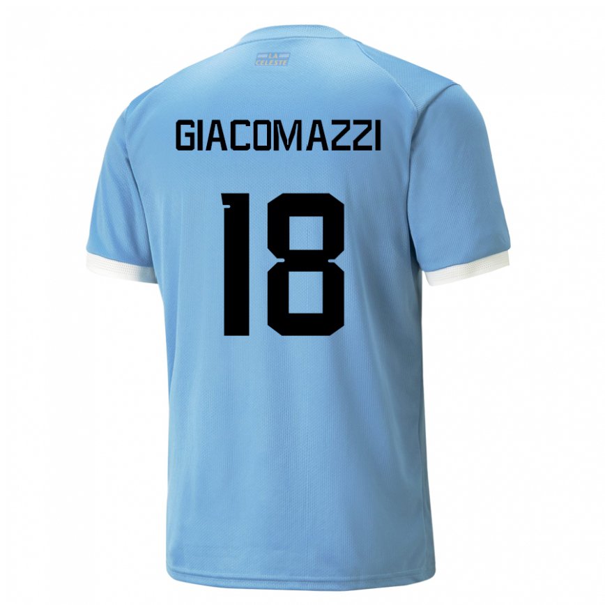 Herren Uruguayische Sebastian Giacomazzi #18 Blau Heimtrikot Trikot 22-24 Luxemburg