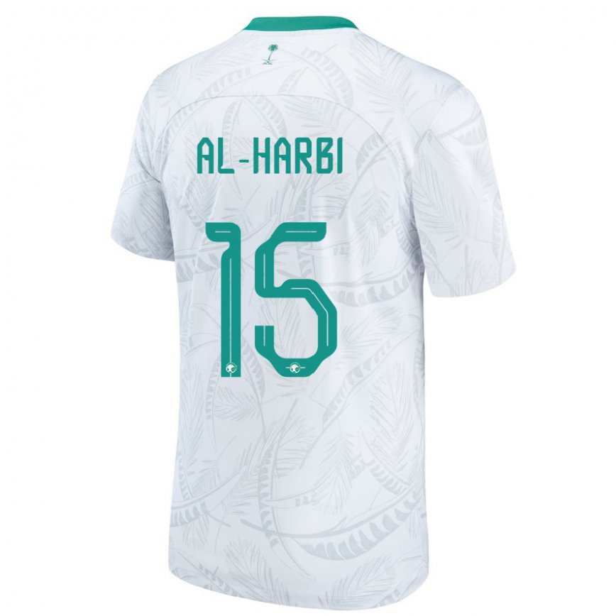 Herren Saudi-arabische Mashael Al Harbi #15 Weiß Heimtrikot Trikot 22-24 Luxemburg