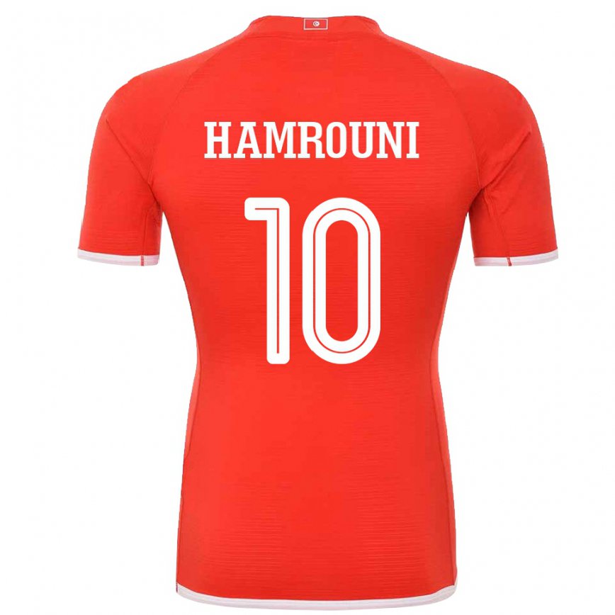 Herren Tunesische Rayen Hamrouni #10 Rot Heimtrikot Trikot 22-24 Luxemburg