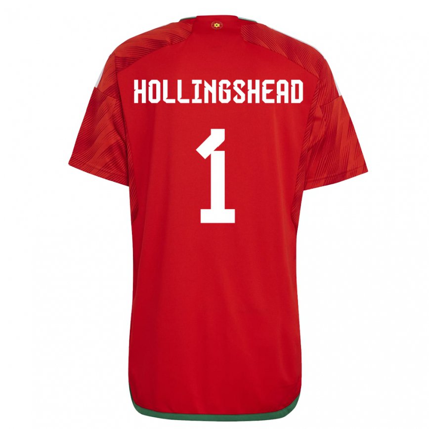 Herren Walisische Ronnie Hollingshead #1 Rot Heimtrikot Trikot 22-24 Luxemburg