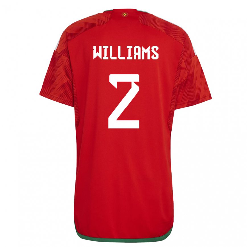 Herren Walisische Morgan Williams #2 Rot Heimtrikot Trikot 22-24 Luxemburg