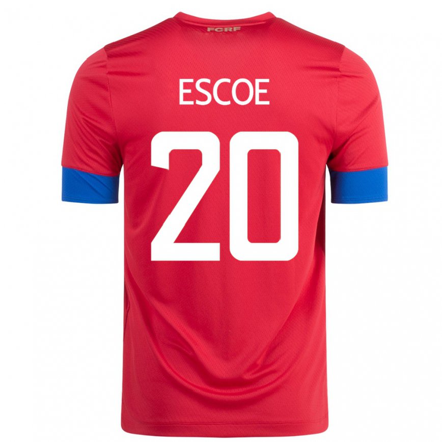 Herren Costa-ricanische Enyel Escoe #20 Rot Heimtrikot Trikot 22-24 Luxemburg
