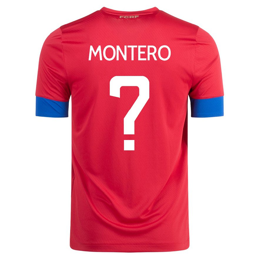 Herren Costa-ricanische Claudio Montero #0 Rot Heimtrikot Trikot 22-24 Luxemburg