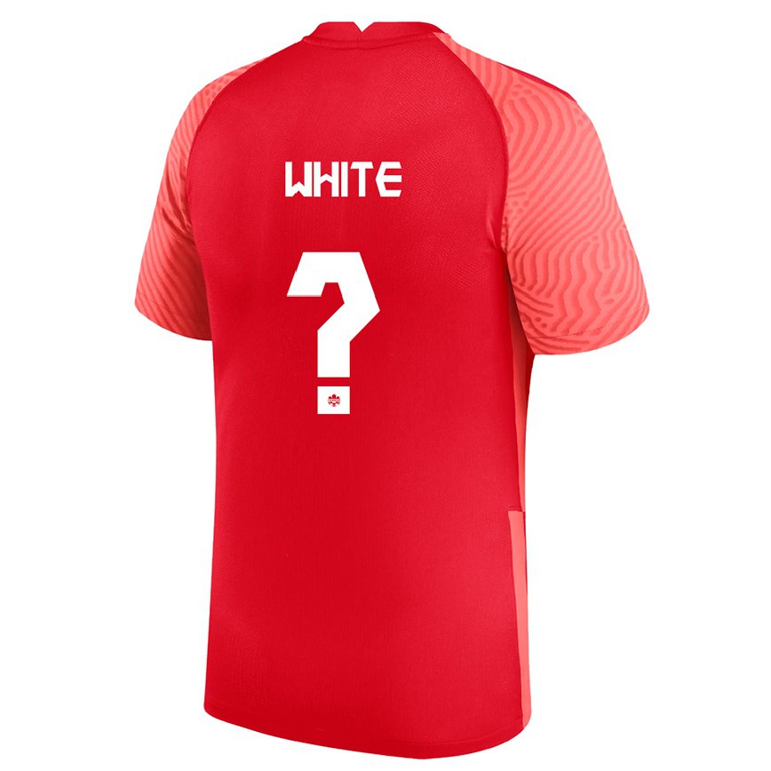 Herren Kanadische Eric White #0 Rot Heimtrikot Trikot 22-24 Luxemburg