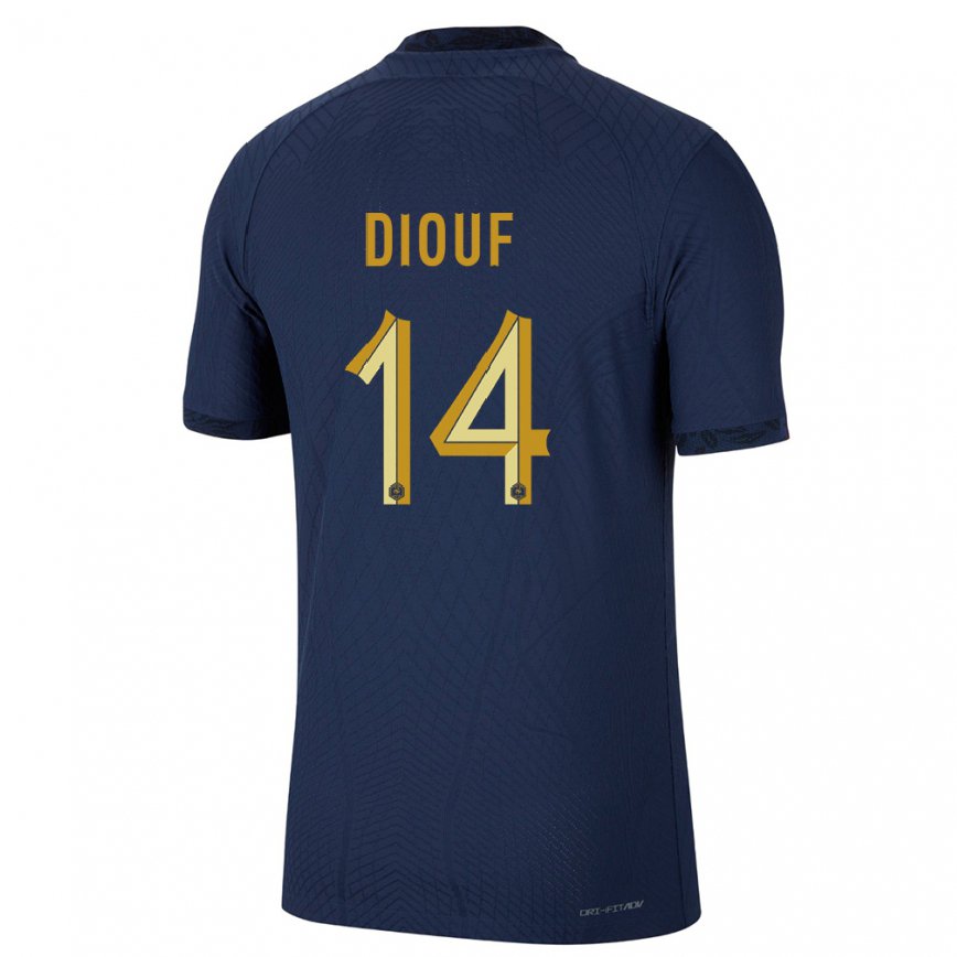 Herren Französische Andy Diouf #14 Marineblau Heimtrikot Trikot 22-24 Luxemburg