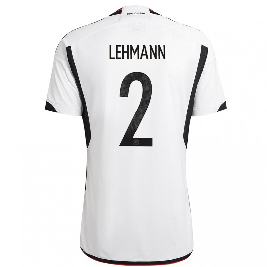 Herren Deutsche Paul Lehmann #2 Weiß Schwarz Heimtrikot Trikot 22-24 Luxemburg